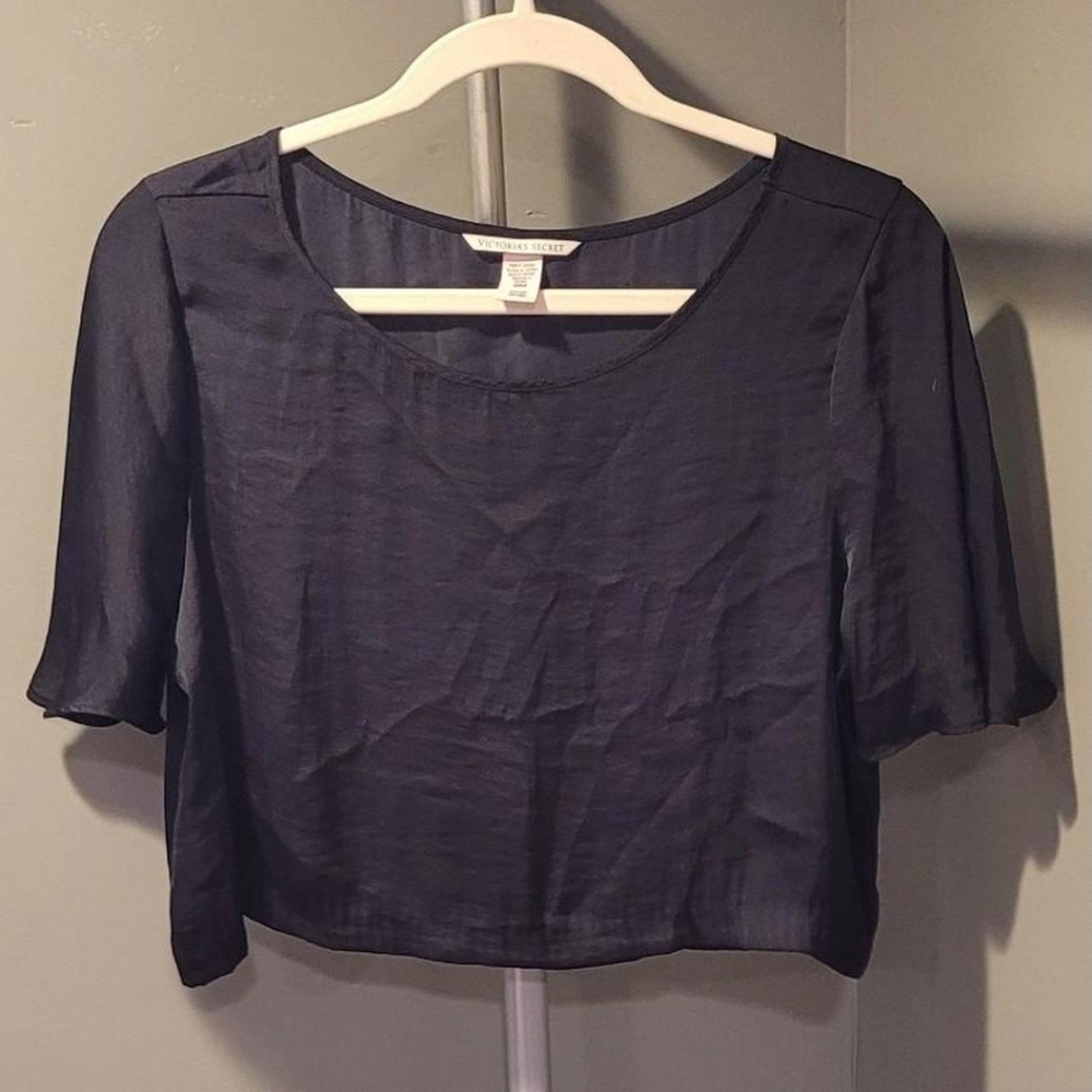 Victoria's Secret Black Satin Top